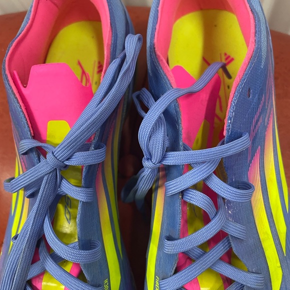 adidas F50 Pro FG -SoccerWorld -Adidas  Sneakers -Blue, Pink, and Yellow size 12 - Picture 5 of 8